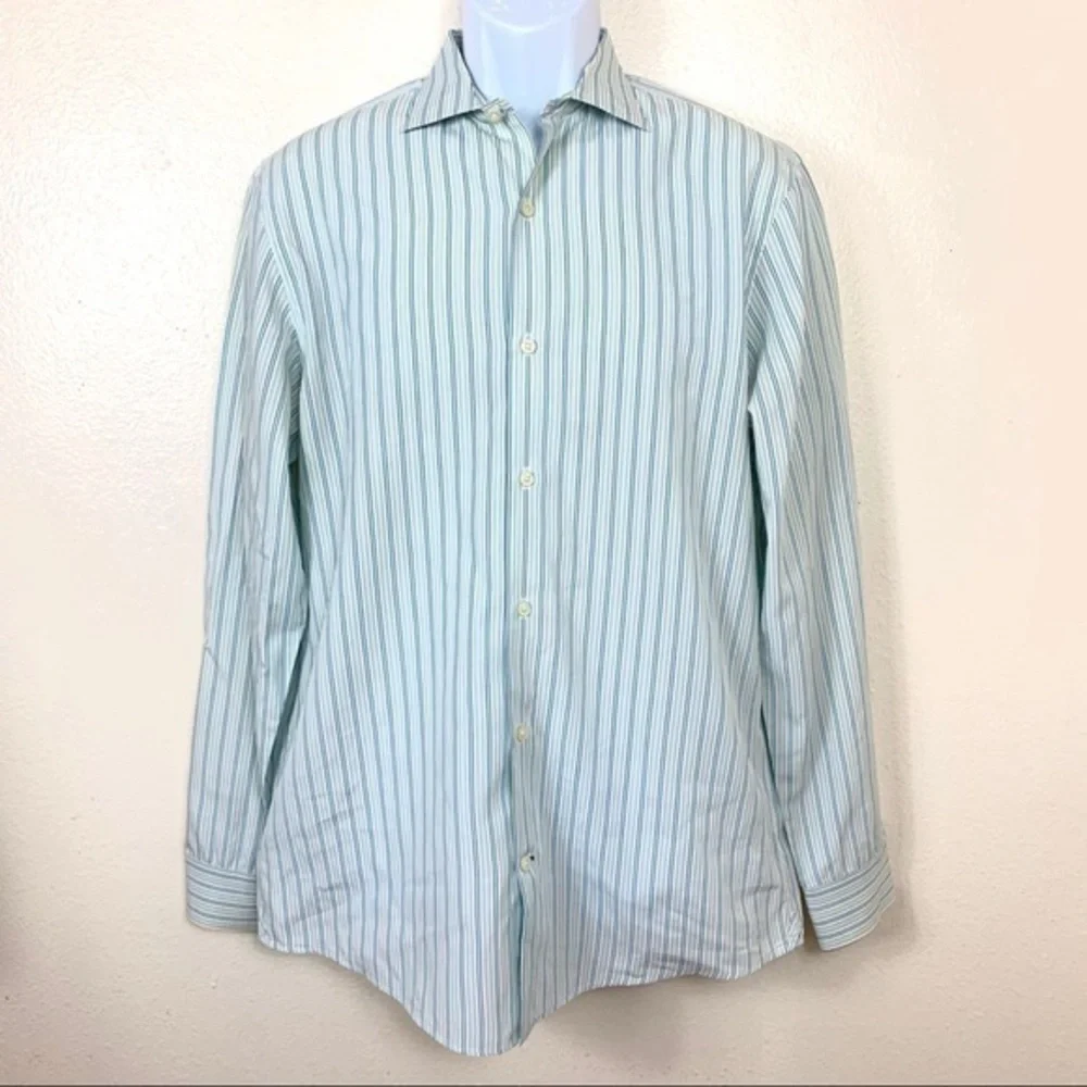 Banana Republic Men’s shirt Striped green sz Large